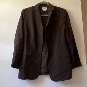 Ann Taylor Dark Brown Fitted Blazer